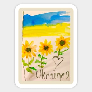 Sunflowers for Ukraine Sticker